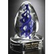 Art Crystal - #7205C Blue Swirl Hand Blown award